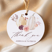 Rustic Pumpkin Herbsthochzeit Danke Geschenkanhänger