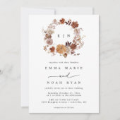 Rustic Pumpkin Hochzeit im Herbst Einladung (Vorderseite)