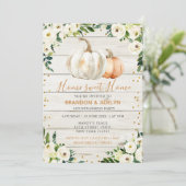 Rustic Pumpkin House Erwärmung Party Zuhause Sweet Einladung (Stehend Vorderseite)