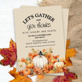 Rustic Pumpkin Lasse Gather Friendsgiving Einladung