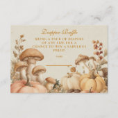 Rustic Pumpkin Mushroom Diapper Raffle Begleitkarte (Vorderseite)