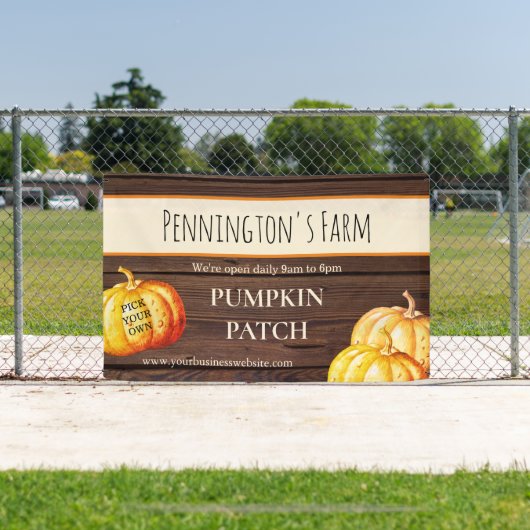 Rustic Pumpkin Patch Farm Business Banner (InSitu)