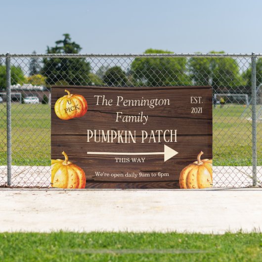 Rustic Pumpkin Patch Farm Business Banner (InSitu)