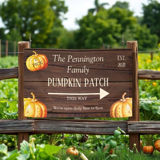 Rustic Pumpkin Patch Farm Business Banner