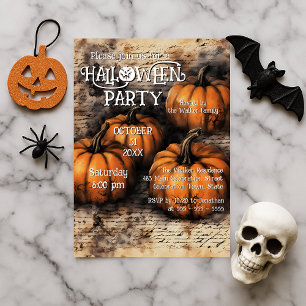 Rustic Pumpkin Patch Halloween-Party Einladung