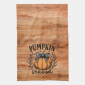 Rustic Pumpkin Season Herbst Erntedank Geschirrtuch (Vertikal)