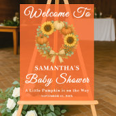 Rustic Pumpkin Sonnenblumen Fall Babydusche Willko Acrylschild