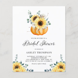 Rustic Pumpkin Sunflower Bridal Dusche Einladung