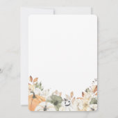Rustic Pumpkin Thanksgiving Dinner Invitation Einladung (Rückseite)