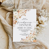 Rustic Pumpkin Thanksgiving Dinner Invitation Einladung