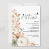 Rustic Pumpkin Thanksgiving Dinner Invitation Save The Date (Vorderseite)