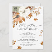 Rustic Pumpkin Thanksgiving Dinner Invitation Save The Date (Vorderseite)