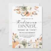 Rustic Pumpkin Thanksgiving Dinner Invitation Save The Date (Vorderseite)