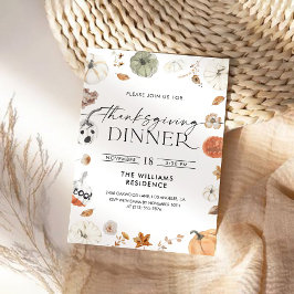 Rustic Pumpkin Thanksgiving Dinner Invitation Save The Date