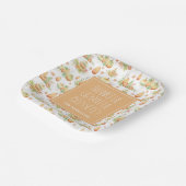 Rustic Pumpkin Verlasse dankbare dankbare, dankbar Pappteller (Gewinkelt)