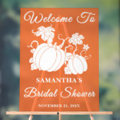 Rustic Pumpkin Vine Fall Brautparty Willkommen Acrylschild (Neutral)