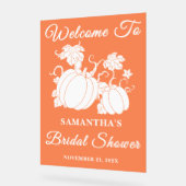 Rustic Pumpkin Vine Fall Brautparty Willkommen Acrylschild (Winkel)