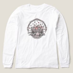 Rustic Pumpkin Wagon - Folk Art NUR WEISS Tri-Blend Shirt