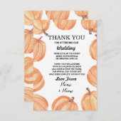Rustic Pumpkin Wedding danke You Card Verlobung Einladung (Vorne/Hinten)