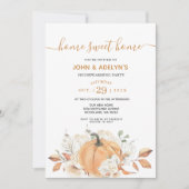 Rustic Pumpkin Zuhause Sweet Zuhause House Erwärmu Einladung (Vorderseite)