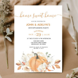 Rustic Pumpkin Zuhause Sweet Zuhause House Erwärmu Einladung
