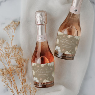 Rustic Pumpkins Baby Dusche Schaumweinetikett
