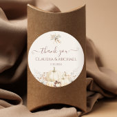 Rustic Pumpkins Elegante Hochzeit im Herbst Vielen Runder Aufkleber