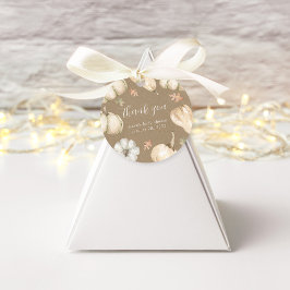 Rustic Pumpkins Fall Baby Dusche Vielen Dank Geschenkanhänger