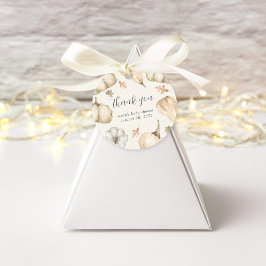 Rustic Pumpkins Fall Baby Dusche Vielen Dank Geschenkanhänger