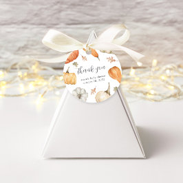 Rustic Pumpkins Fall Baby Dusche Vielen Dank Geschenkanhänger