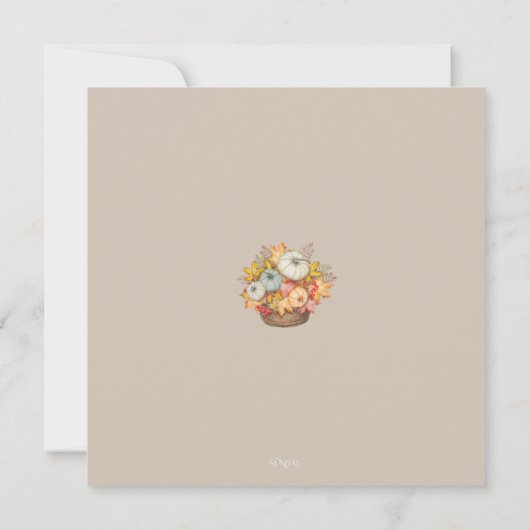 Rustic Pumpkins Fall Harvest Wedding Vielen Dank (Rückseite)