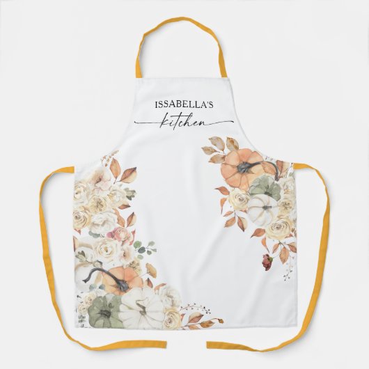Rustic Pumpkins Thanksgiving All-Over Print Apron Schürze (Vorderseite)