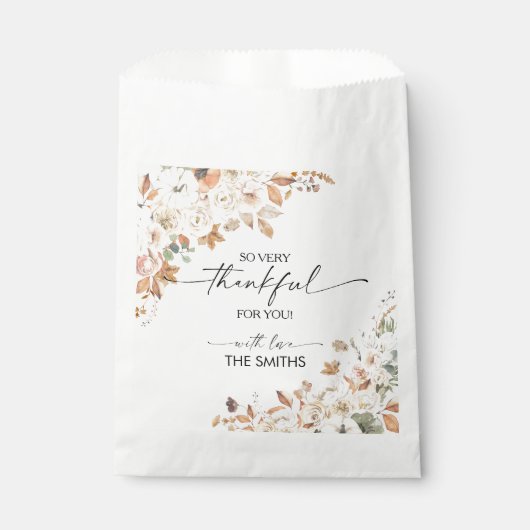 Rustic Pumpkins Thanksgiving Dinner Favor Bags Geschenktütchen (Vorderseite)