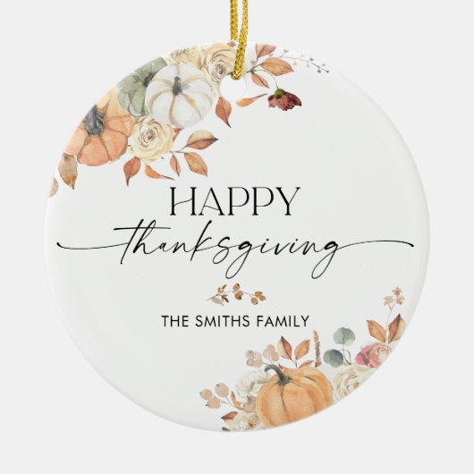 Rustic Pumpkins Thanksgiving Dinner Ornament (Vorne)