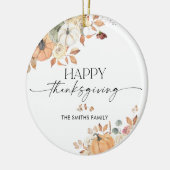 Rustic Pumpkins Thanksgiving Dinner Ornament (Links)