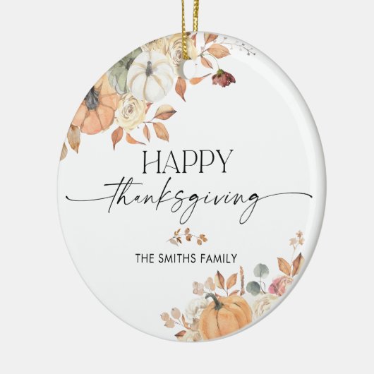 Rustic Pumpkins Thanksgiving Dinner Ornament (Links)