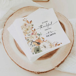 Rustic Pumpkins Thanksgiving Dinner Paper Napkin Serviette