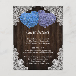 Rustic Purple and Blue Floral Enclosure Card Begleitkarte