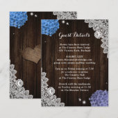 Rustic Purple and Blue Floral Enclosure Card Begleitkarte (Vorne/Hinten)