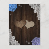 Rustic Purple and Blue Floral Enclosure Card Begleitkarte (Rückseite)