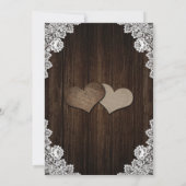 Rustic Purple and Blue Floral Wedding Invitation Einladung (Rückseite)