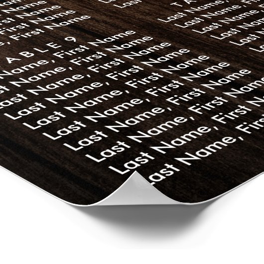 Rustic Purple Blue Floral Wedding Seating Chart 12 Poster (Ecke)