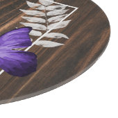 Rustic Purple Butterfly Personalized Cutting Board Schneidebrett (Ecke)