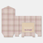 Rustic purple checkered favor boxes geschenkschachtel (Ungefaltet)