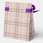 Rustic purple checkered favor boxes geschenkschachtel (Rückseite)