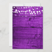  Rustic Purple Nothing Fancy Just Love Wedding Einladung (Rückseite)