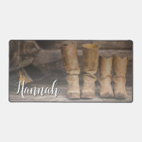 Rustic Ranch Cowboy Boots für zwei Monogramm