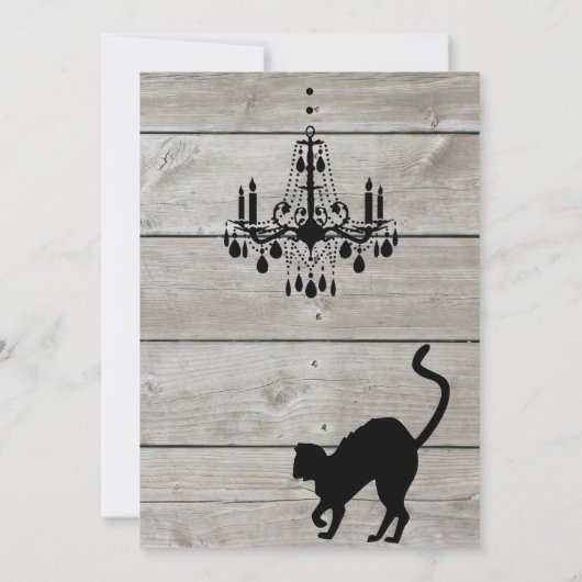 Rustic Raven Halloween Einladung (Rückseite)