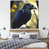 Rustic Raven - Natures Guardian Leinwanddruck (Insitu (Schlafzimmer))