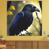 Rustic Raven - Natures Guardian Leinwanddruck (Insitu (Wohnzimmer))